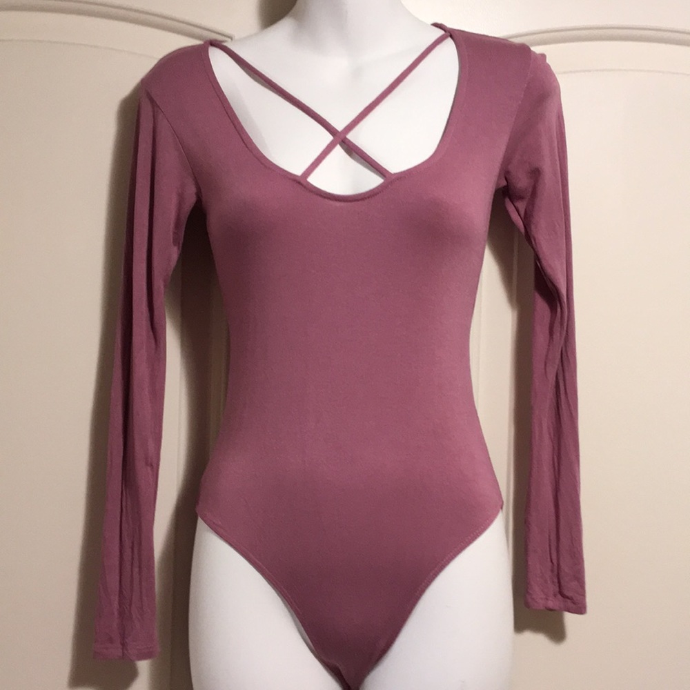 Crisscross front body suit